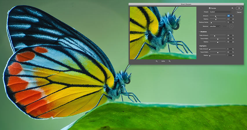 Sharpen images with Smart Sharpen in Photoshop