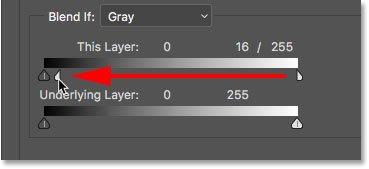 Blending the lighter areas of the Smooth Skin layer with the Blend If sliders