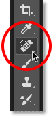 The Spot Healing Brush in the Photoshop Toolbar
