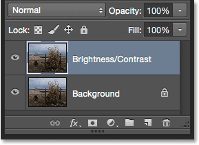 The top layer has been renamed Brightness/Contrast. 