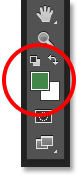 The Foreground color in Photoshop has been changed. Image © 2016 Photoshop Essentials.com