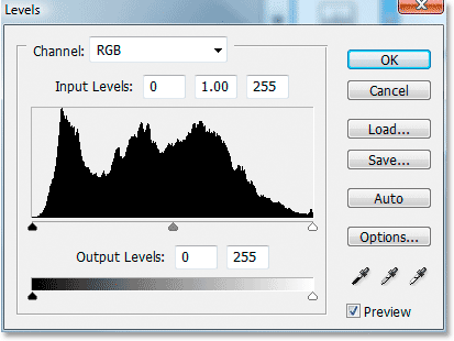 Photoshop's Levels dialog box.