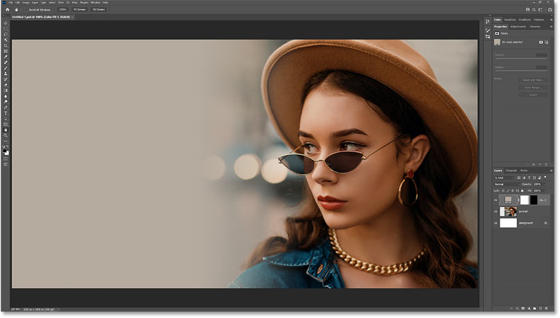 Fade an Image to Any Color Background with Photoshop