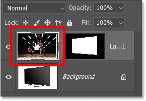 Clicking the image thumbnail in Photoshop's Layers panel