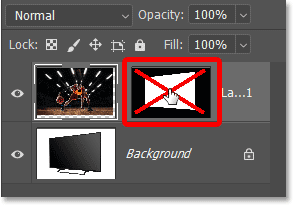 Hold Shift and click the thumbnail to turn the layer mask off.