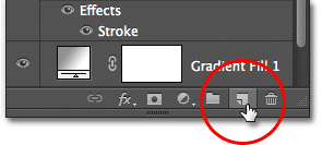 Clicking on the New Layer icon in the Layers panel.