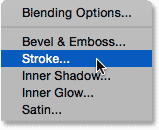 Clicking the Layer Styles icon in the Layers panel.