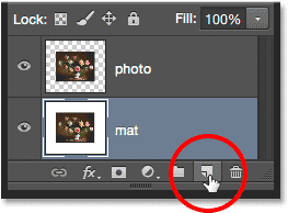 Clicking the New Layer icon.