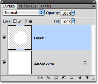 The Layers panel in Photoshop.