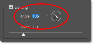 Die Hauptbeleuchtungsoption im Ölfarbenfilter.