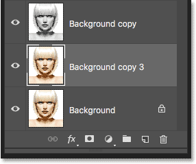The Background copy 3 layer appears above the original. 
