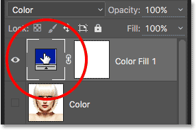 Clicking the New Fill or Adjustment Layer icon. 