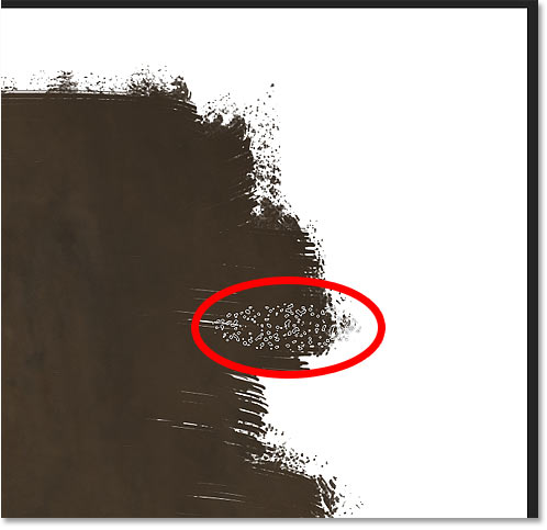 Adding random paint splatters along the sides of the photo border