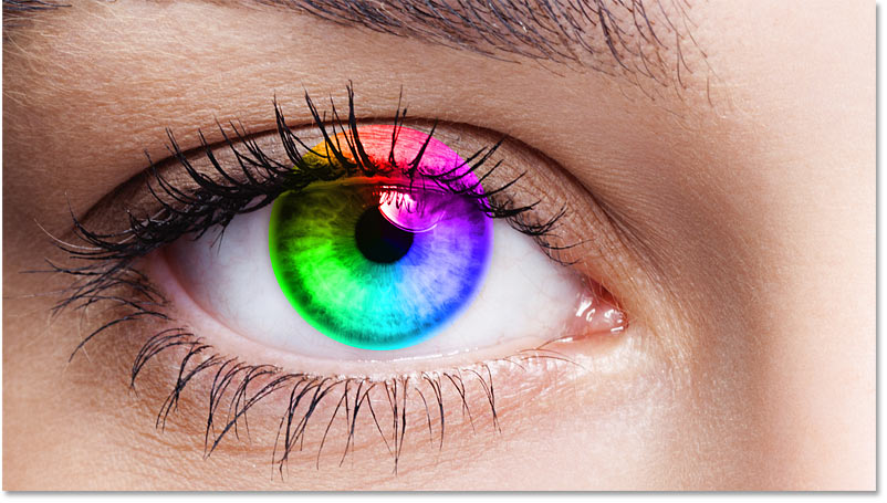 Create Rainbow Eye Colors in Photoshop