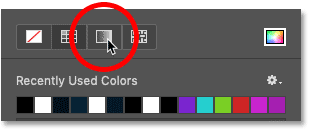 Selecting the Gradient fill type. 