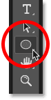Reselecting the Ellipse Tool from Photoshop's toolbar