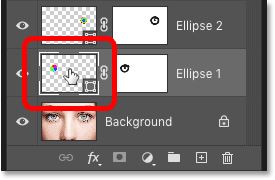 Double-clicking the Shape thumbnail for the other eye. 