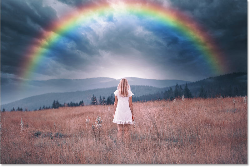 How to add a rainbow to an image with Photoshop