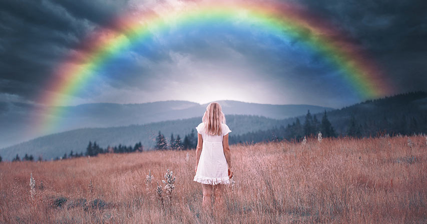 How to add a rainbow to an image with Photoshop