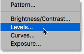 Adding a Levels adjustment layer