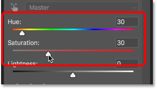 Choosing a color in the Properties panel