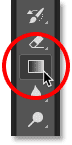 Selecting the Gradient Tool in Photoshop.
