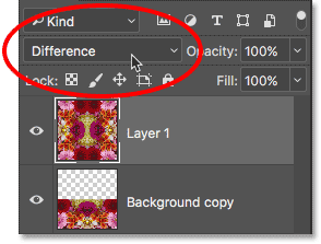 Changing the blend mode for Layer 2 to Darken. 