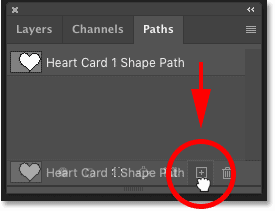 How to copy a path using the Paths panel in Photoshop