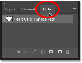 Opening the Paths panel in Photoshop