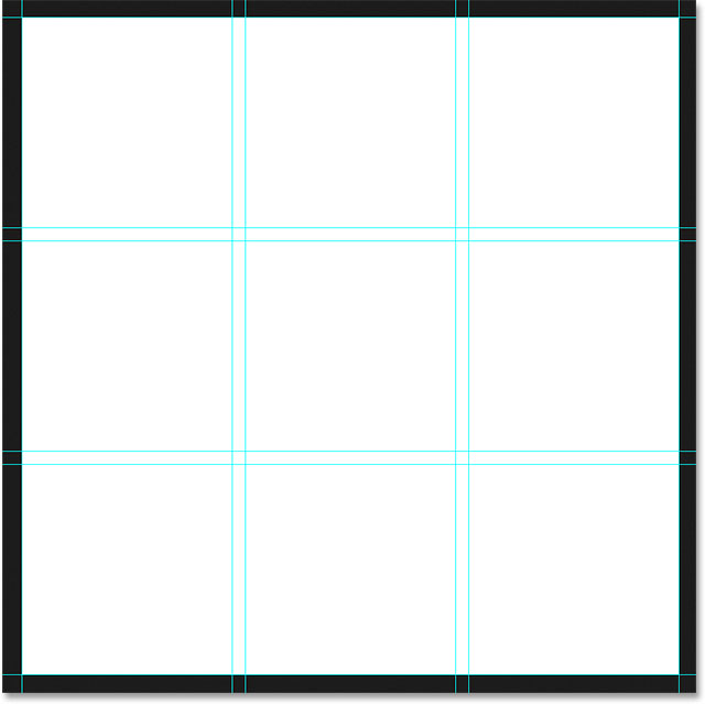 A 3 by 3 grid with a 20 pixel gutter.