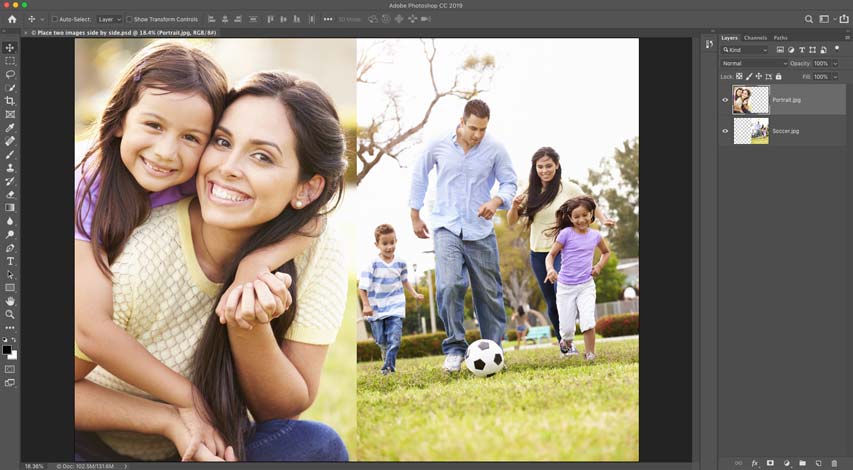 Photoshop Quick Tip How To Place Two Images Side By Side