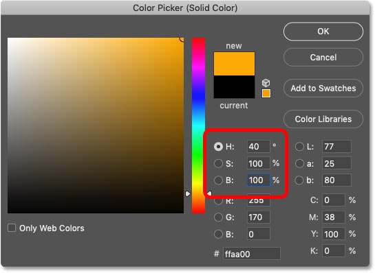 Choosing a color to blend into the Photoshop collage