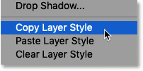 How to copy a layer style (effect) in Photoshop