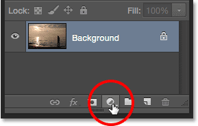 Clicking the New Fill or Adjustment Layer icon in the Layers panel. 