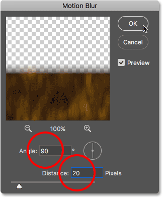 Adding motion blur to the water reflection in Photoshop