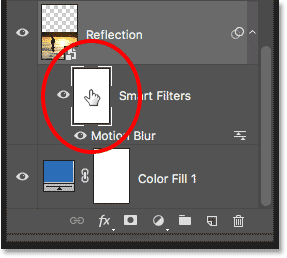 Selecting the layer mask for the Smart Filters