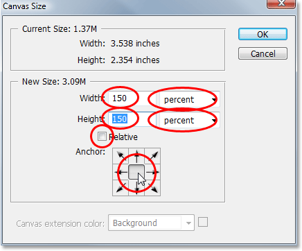 change photoshop artboard size