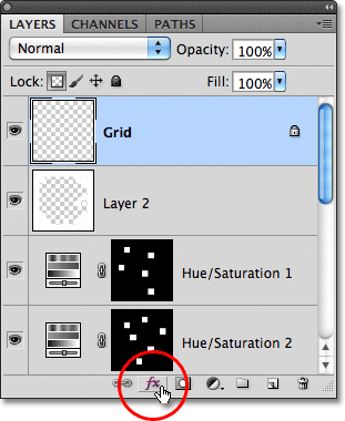 أيقونة Photoshop Layer Styles.