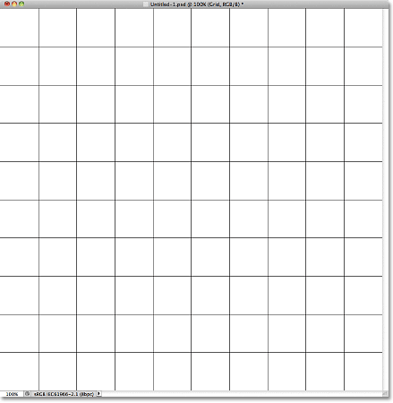 A grid created in Photoshop. Image © 2011 Photoshop Essentials.com.