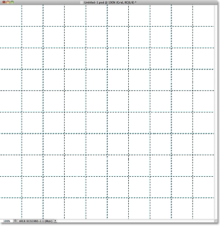 A grid of selection outlines in Photoshop.