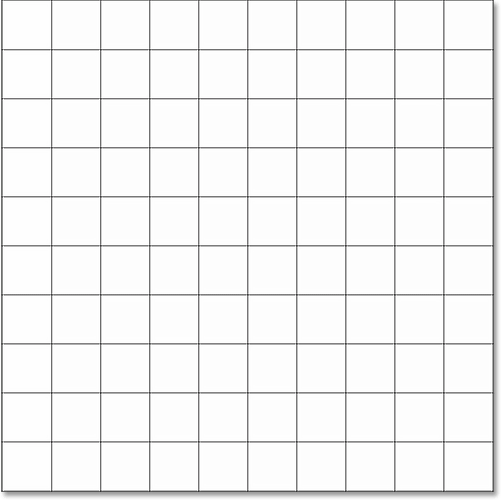 The document showing the newly created grid. 