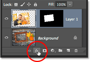 Clicking the Layer Styles icon.