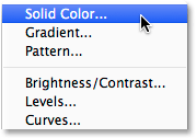 Adding a Solid Color fill layer above the Background layer.