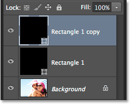 The Layers panel showing the copy of the Shape layer.