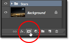 Clicking the Add Layer Mask icon in the Layers panel.