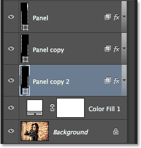 Selecting the bottom-most Panel layer