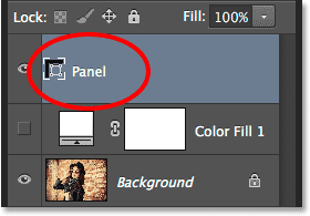 The Shape layer now has a more descriptive name. Image © 2014 Photoshop Essentials.com.