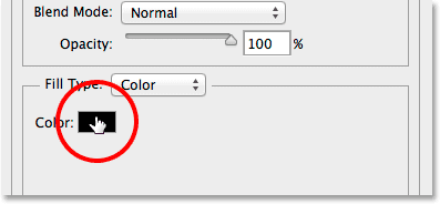 Clicking the color swatch for the stroke