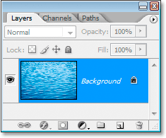 Photoshop's Layers palette showing the original image open on the Background layer