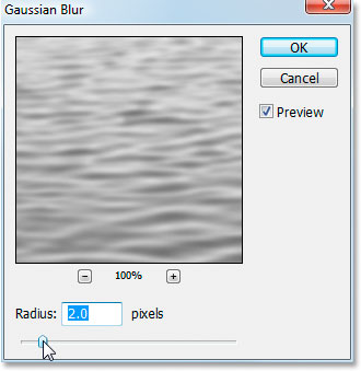 مرشح Gaussian Blur من Photoshop